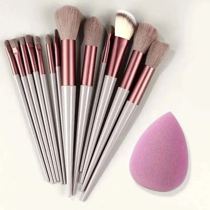 Juego de Brochas de Maquillaje Suaves y Esponjosas Profesionales para Cosméticos – Brochas para Base, Polvo, Sombra de Ojos, Kabuki, Difuminado – Herramienta de Belleza para Maquillaje