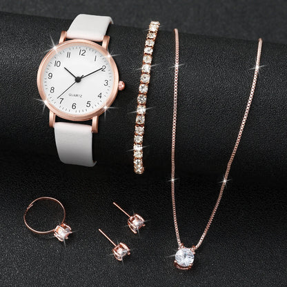 Conjunto Reloj y accesorios de Cuarzo para Mujer – Set de 5/6 Piezas