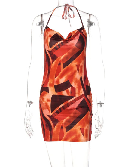 ✨ Vestido Bodycon Estilo Boho Laranja com Costas à vista✨