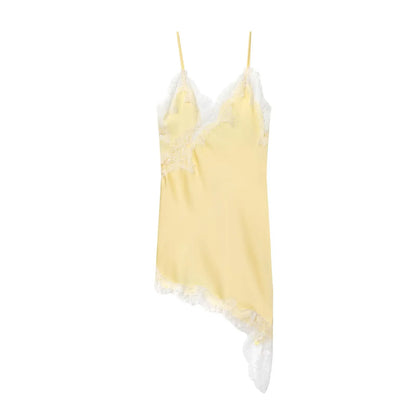 Vestido Mini de Renda e Cetim para Mulher – Estilo Sexy e Festa