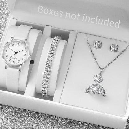 Conjunto Reloj y accesorios de Cuarzo para Mujer – Set de 5/6 Piezas
