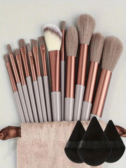 Juego de Brochas de Maquillaje Suaves y Esponjosas Profesionales para Cosméticos – Brochas para Base, Polvo, Sombra de Ojos, Kabuki, Difuminado – Herramienta de Belleza para Maquillaje