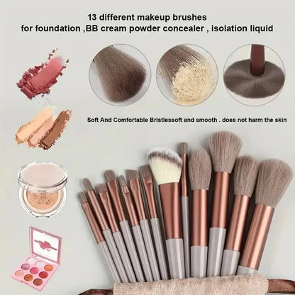Juego de Brochas de Maquillaje Suaves y Esponjosas Profesionales para Cosméticos – Brochas para Base, Polvo, Sombra de Ojos, Kabuki, Difuminado – Herramienta de Belleza para Maquillaje