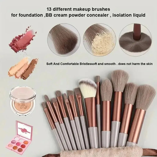 Juego de Brochas de Maquillaje Suaves y Esponjosas Profesionales para Cosméticos – Brochas para Base, Polvo, Sombra de Ojos, Kabuki, Difuminado – Herramienta de Belleza para Maquillaje