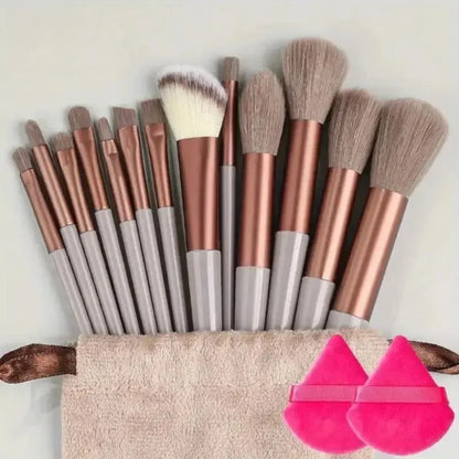 Juego de Brochas de Maquillaje Suaves y Esponjosas Profesionales para Cosméticos – Brochas para Base, Polvo, Sombra de Ojos, Kabuki, Difuminado – Herramienta de Belleza para Maquillaje