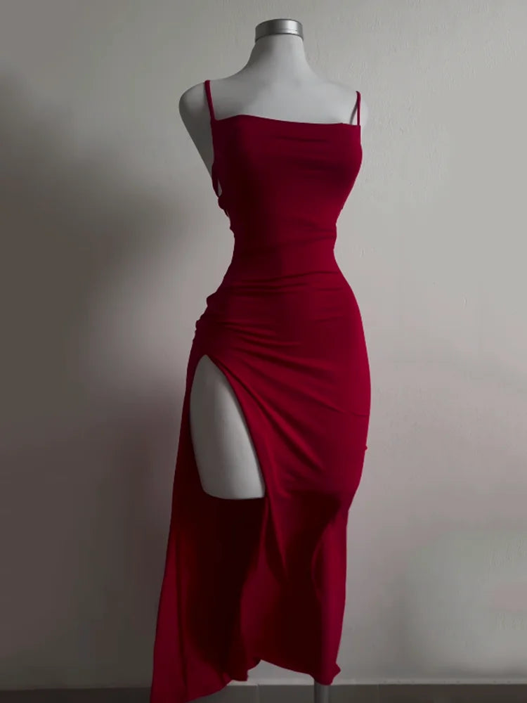 "Nuevo vestido explosivo 2024, de verano, con tirantes tipo halter, estilo Spice Girl, ajustado al cuerpo (tipo ‘bag hip’) y de alta sensualidad