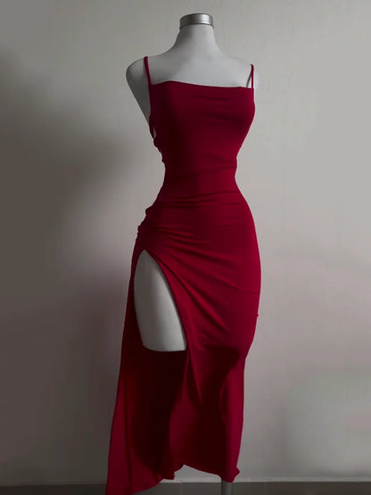 "Nuevo vestido explosivo 2024, de verano, con tirantes tipo halter, estilo Spice Girl, ajustado al cuerpo (tipo ‘bag hip’) y de alta sensualidad