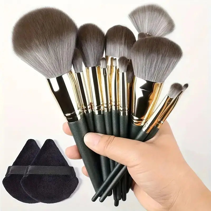 Juego de Brochas de Maquillaje Suaves y Esponjosas Profesionales para Cosméticos – Brochas para Base, Polvo, Sombra de Ojos, Kabuki, Difuminado – Herramienta de Belleza para Maquillaje