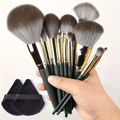 Juego de Brochas de Maquillaje Suaves y Esponjosas Profesionales para Cosméticos – Brochas para Base, Polvo, Sombra de Ojos, Kabuki, Difuminado – Herramienta de Belleza para Maquillaje