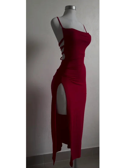"Nuevo vestido explosivo 2024, de verano, con tirantes tipo halter, estilo Spice Girl, ajustado al cuerpo (tipo ‘bag hip’) y de alta sensualidad