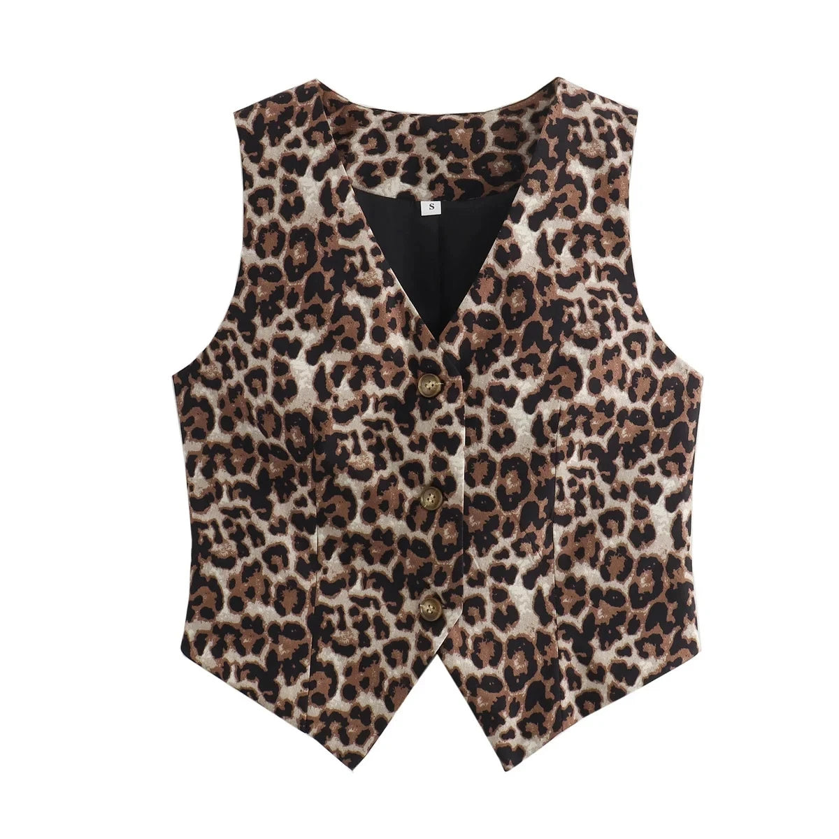 Top sin mangas estampado de Leopardo