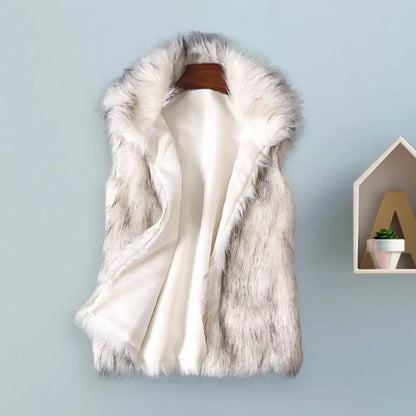 Chaleco de mujer — diseño holgado, abotonado, térmico y grueso, con pelo sintético ❄️🧥