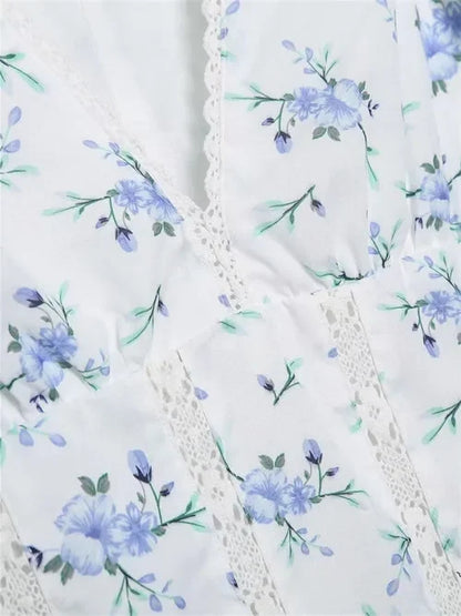 Vestido Elegante com Estampa e Bordado