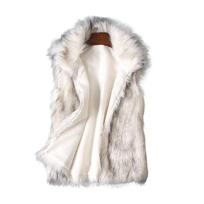 Chaleco de mujer — diseño holgado, abotonado, térmico y grueso, con pelo sintético ❄️🧥