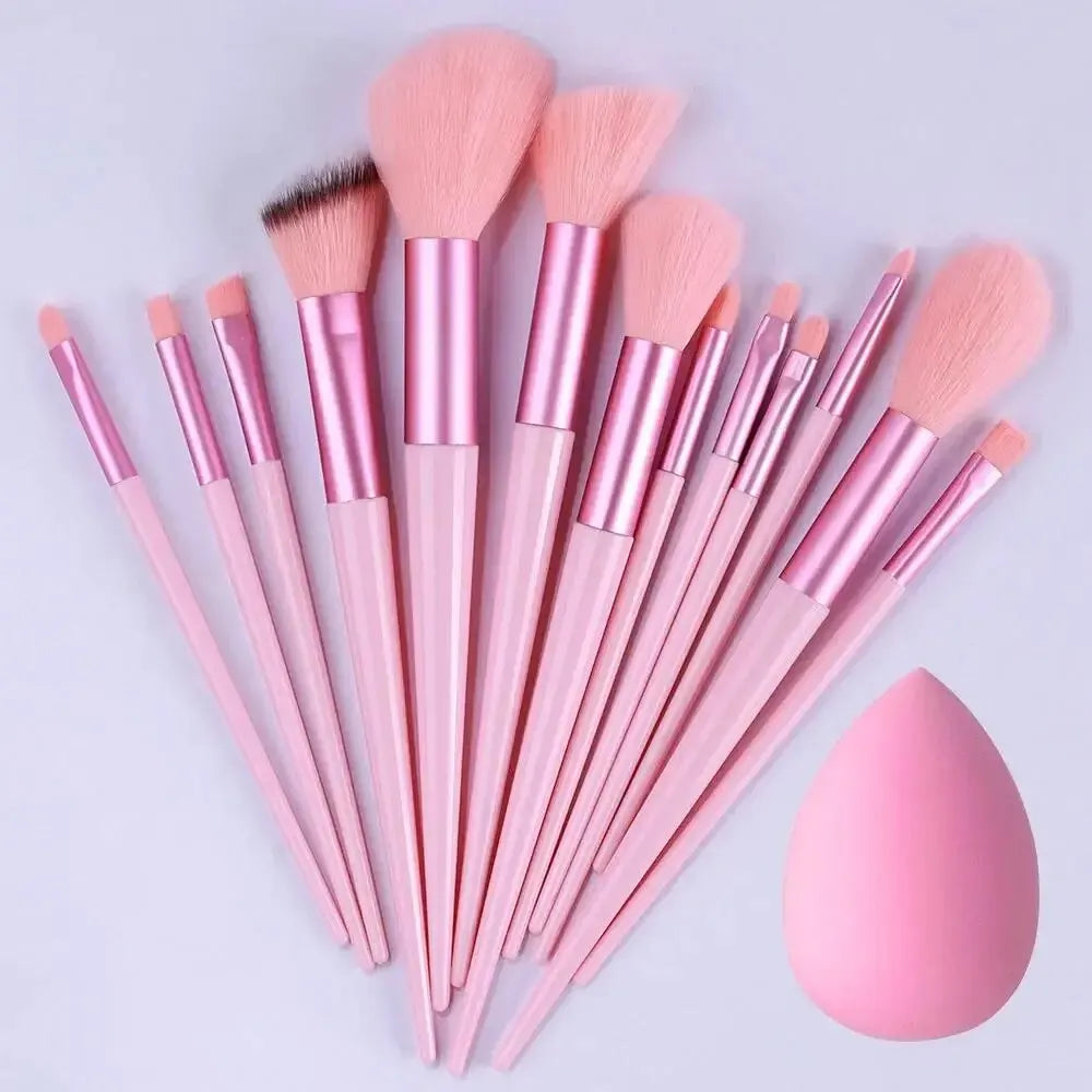 Juego de Brochas de Maquillaje Suaves y Esponjosas Profesionales para Cosméticos – Brochas para Base, Polvo, Sombra de Ojos, Kabuki, Difuminado – Herramienta de Belleza para Maquillaje