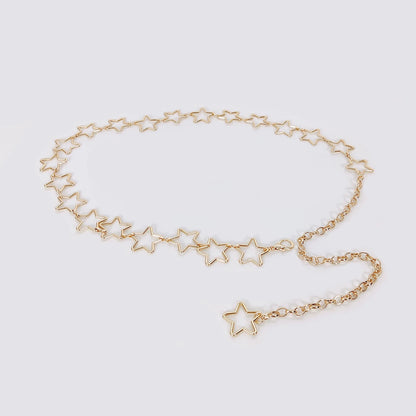 Cinto Metálico com Estrelas para Mulher – Estilo Western e Cowgirl