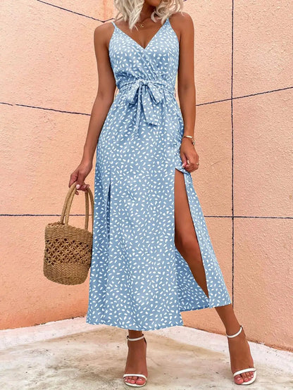 Vestido de verano sin espalda con estampado floral