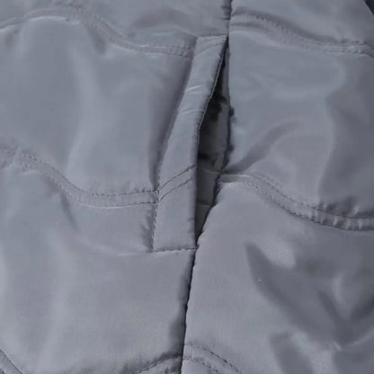 Casaco comprido acolchoado para mulher, casaco grosso de inverno com forro polar, parka acolchoada corta-vento e quente, com fecho e capuz