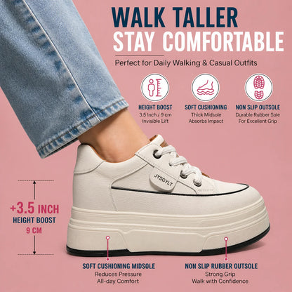 Ténis de Senhora com salto oculto, plataforma alta de 9 cm, confortáveis e modernos