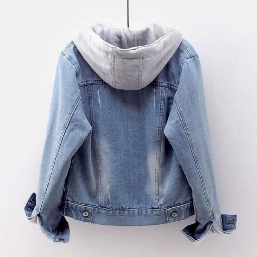 Chaqueta de invierno para mujer estilo chic — abrigo de denim suave y grueso, térmico y disponible en tallas grandes. ❄️🧥