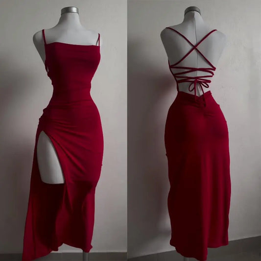 "Nuevo vestido explosivo 2024, de verano, con tirantes tipo halter, estilo Spice Girl, ajustado al cuerpo (tipo ‘bag hip’) y de alta sensualidad