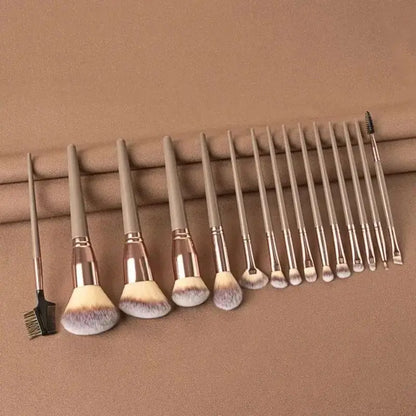 Juego de Brochas de Maquillaje Suaves y Esponjosas Profesionales para Cosméticos – Brochas para Base, Polvo, Sombra de Ojos, Kabuki, Difuminado – Herramienta de Belleza para Maquillaje