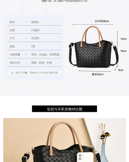 Bolso de mano y ombro de gran capacidad con diseño estampado