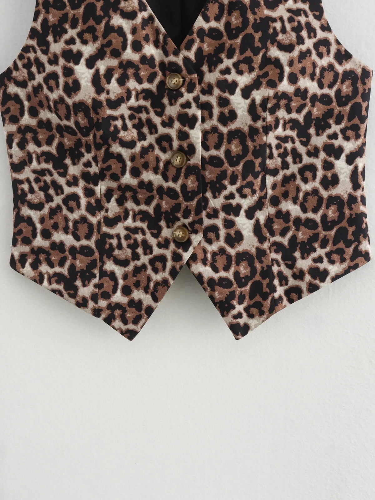 Top sin mangas estampado de Leopardo