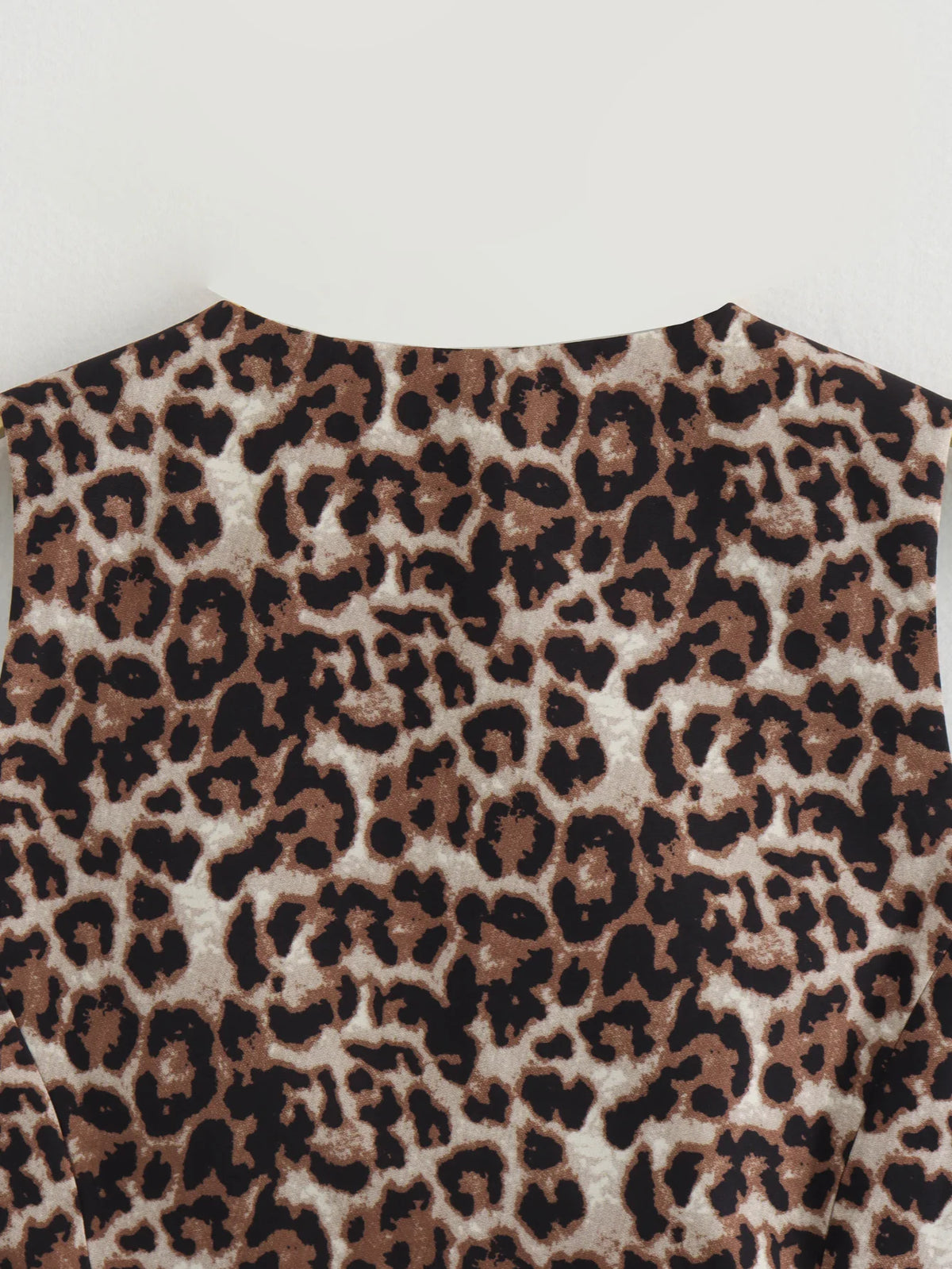 Top sin mangas estampado de Leopardo