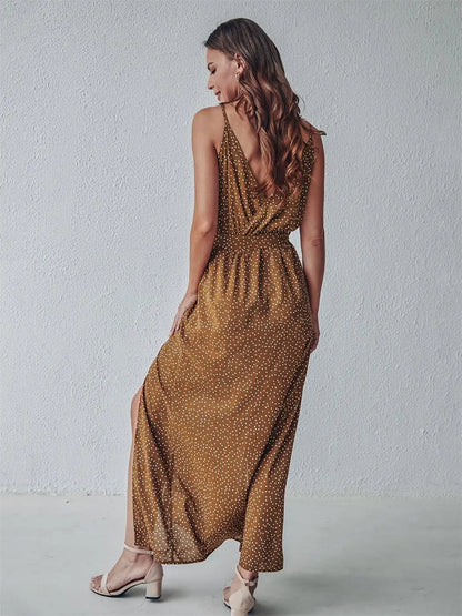 Vestido de verano sin espalda con estampado floral