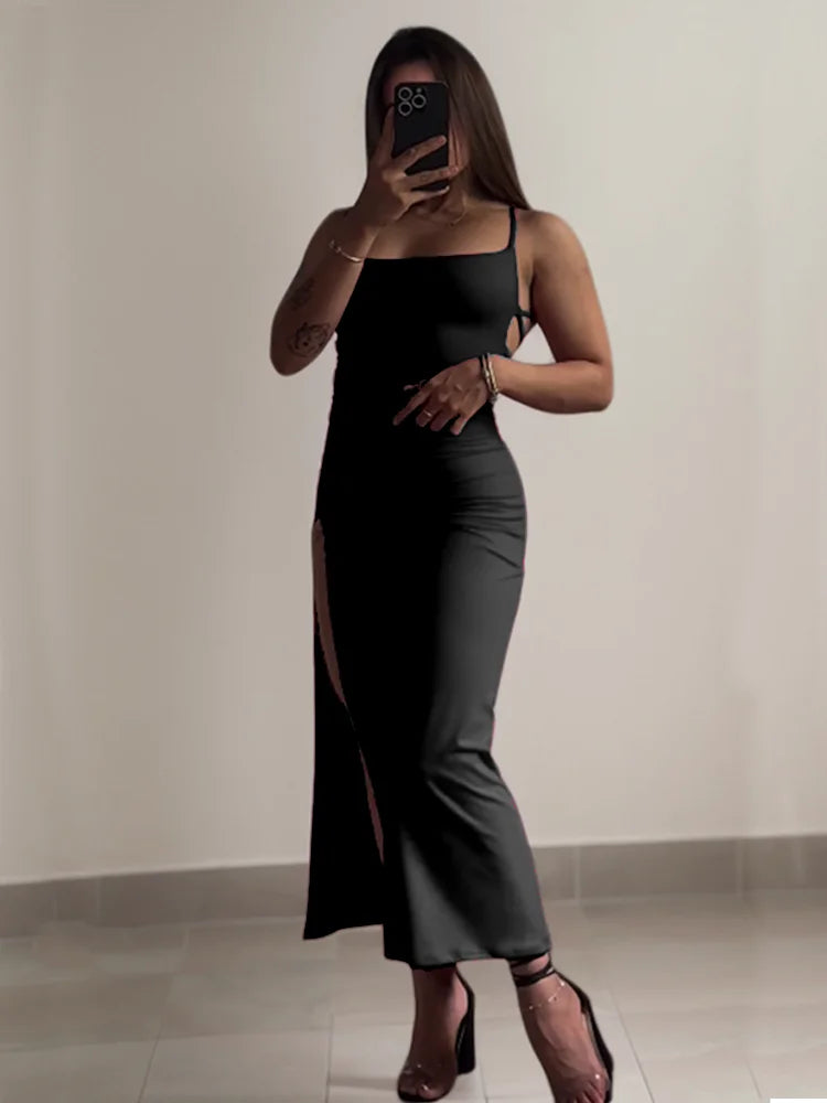 "Nuevo vestido explosivo 2024, de verano, con tirantes tipo halter, estilo Spice Girl, ajustado al cuerpo (tipo ‘bag hip’) y de alta sensualidad