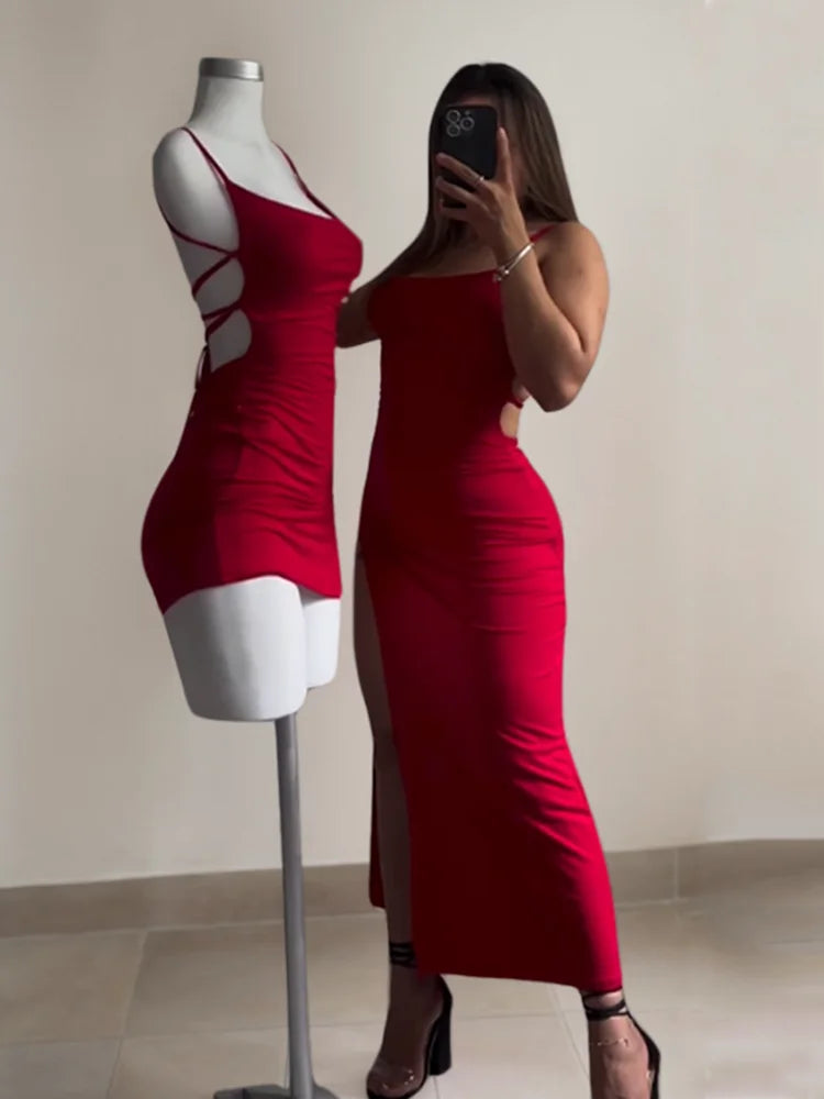 "Nuevo vestido explosivo 2024, de verano, con tirantes tipo halter, estilo Spice Girl, ajustado al cuerpo (tipo ‘bag hip’) y de alta sensualidad