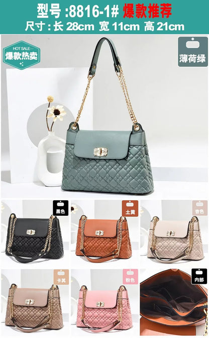 Bolso de mano y hombro con correa en cadena