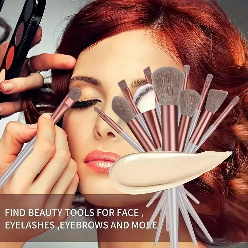 Juego de Brochas de Maquillaje Suaves y Esponjosas Profesionales para Cosméticos – Brochas para Base, Polvo, Sombra de Ojos, Kabuki, Difuminado – Herramienta de Belleza para Maquillaje