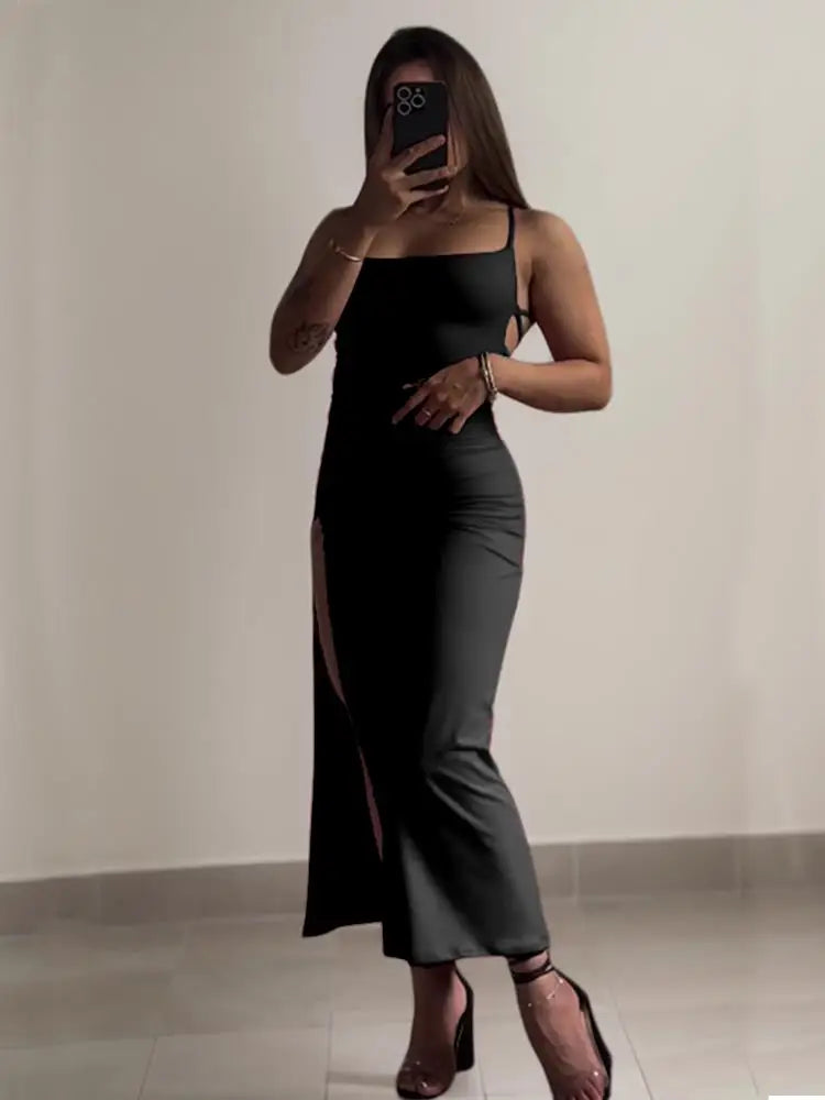 "Nuevo vestido explosivo 2024, de verano, con tirantes tipo halter, estilo Spice Girl, ajustado al cuerpo (tipo ‘bag hip’) y de alta sensualidad