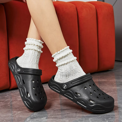 Chinelos tipo Crocs de Verão para senhora, confortáveis e leves, com sola antiderrapante em EVA