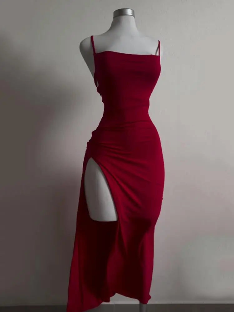 "Nuevo vestido explosivo 2024, de verano, con tirantes tipo halter, estilo Spice Girl, ajustado al cuerpo (tipo ‘bag hip’) y de alta sensualidad