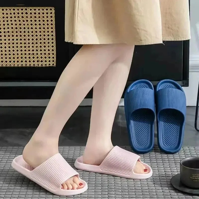 Chinelos com sola macia em EVA antiderrapante para homem e senhora – Impermeáveis, para casa, lazer e banho