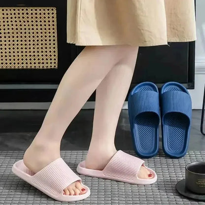 Chinelos com sola macia em EVA antiderrapante para homem e senhora – Impermeáveis, para casa, lazer e banho