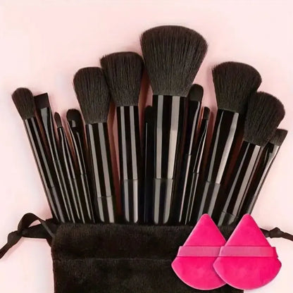 Juego de Brochas de Maquillaje Suaves y Esponjosas Profesionales para Cosméticos – Brochas para Base, Polvo, Sombra de Ojos, Kabuki, Difuminado – Herramienta de Belleza para Maquillaje