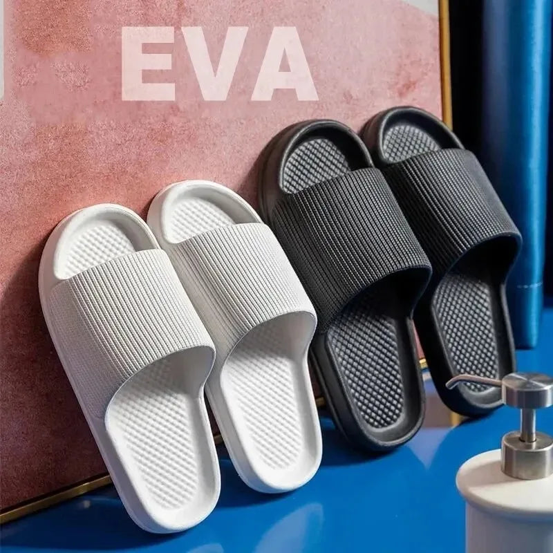 Chinelos com sola macia em EVA antiderrapante para homem e senhora – Impermeáveis, para casa, lazer e banho