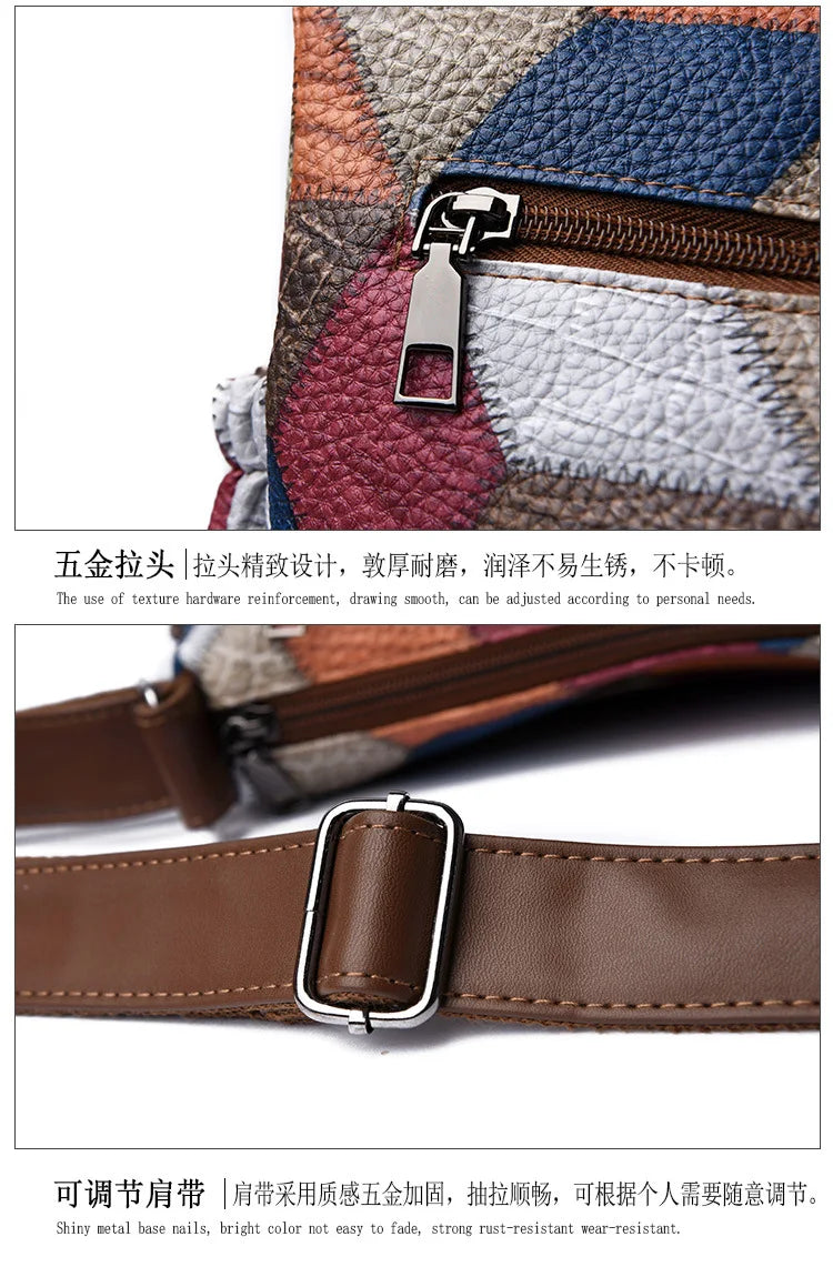 Bolso de mano de cuero con monograma estampado