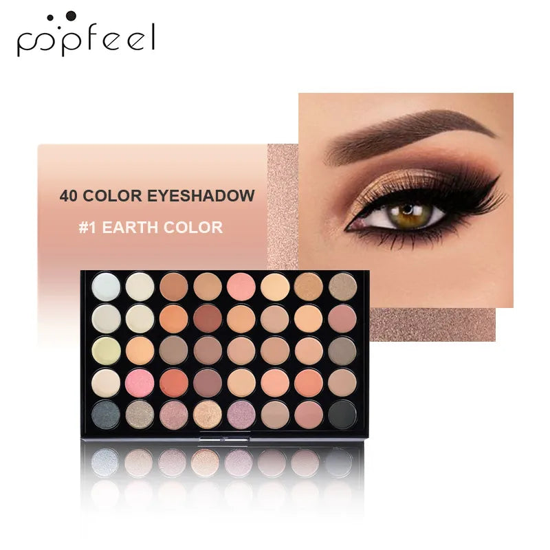 Paleta de Sombras de Ojos POPFEEL de 40 Colores
