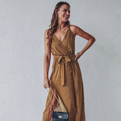 Vestido de verano sin espalda con estampado floral