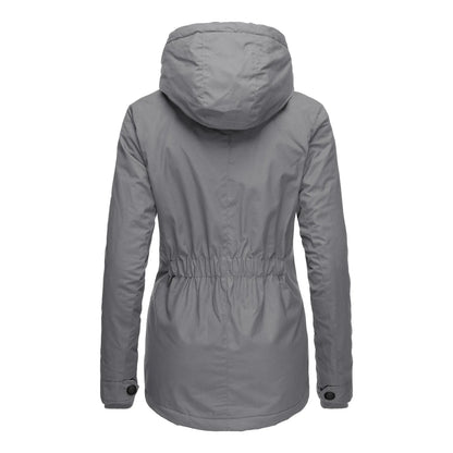 Chaqueta con Capucha y Cremallera para Mujer (Colección 2025/26). Abrigo de Invierno Forrado en Felpa Gruesa, Estilo Parka Casual con Bolsillos