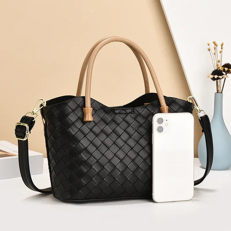 Bolso de mano y ombro de gran capacidad con diseño estampado