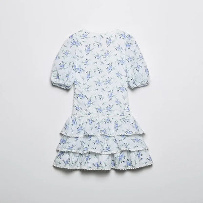 Vestido Elegante com Estampa e Bordado