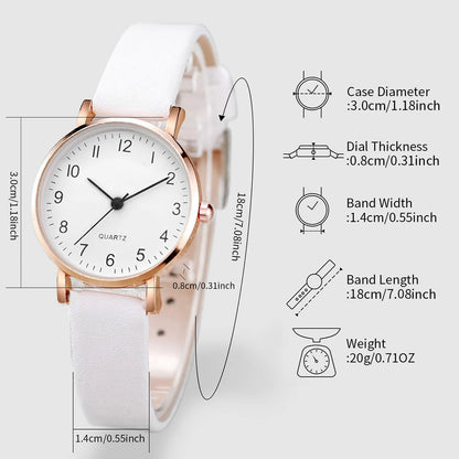 Conjunto Reloj y accesorios de Cuarzo para Mujer – Set de 5/6 Piezas