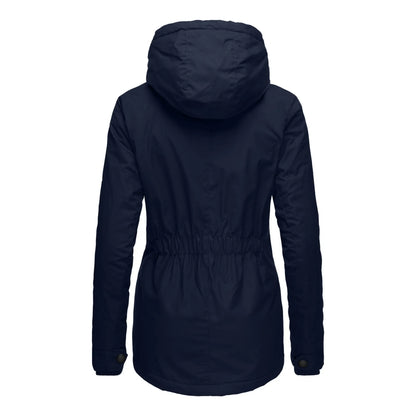 Chaqueta con Capucha y Cremallera para Mujer (Colección 2025/26). Abrigo de Invierno Forrado en Felpa Gruesa, Estilo Parka Casual con Bolsillos