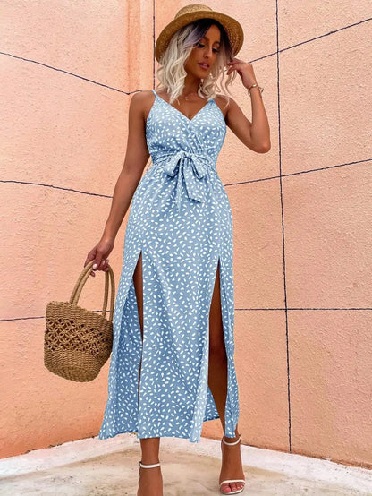 Vestido de verano sin espalda con estampado floral